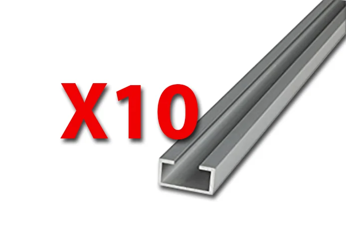 faac Aluminiumprofil Kit 10 Stück von 2,5m xs30 105537